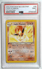 V1021: 2002: LIGHT FLAREON: 46/105: 1ST EDITION: NEO DESTINY: PSA 9: MINT: 87502326